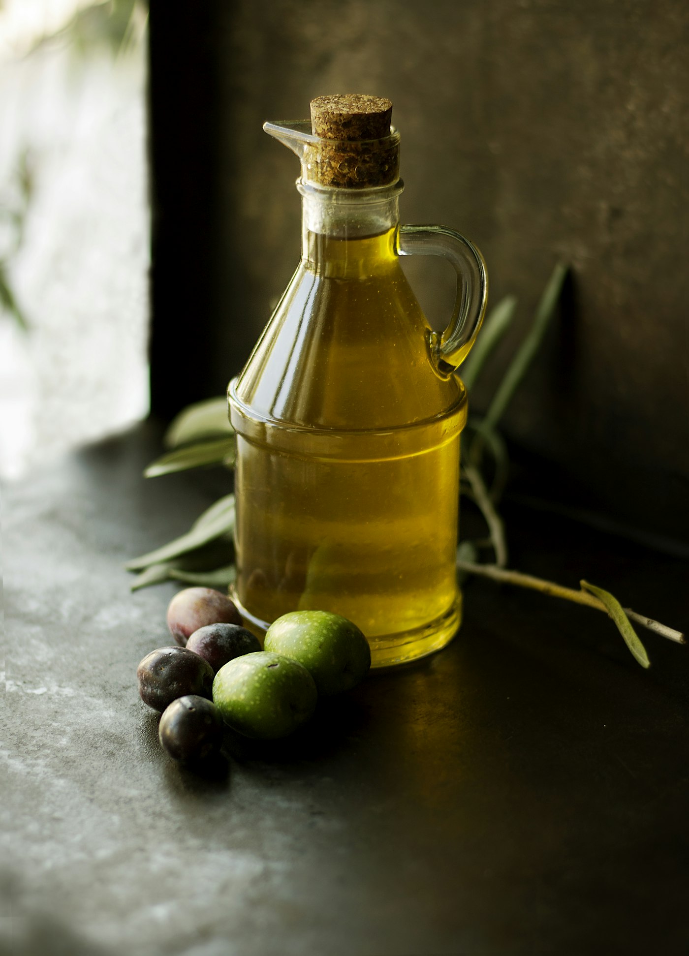 Azeite e ingredientes de cozinha